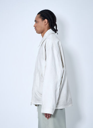 Balenciaga Zip-Up Jacket White bal0159008