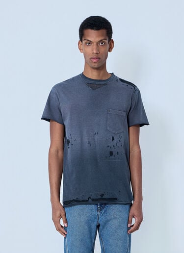 Gallery Dept. Distressed Cotton Jersey T-Shirt Grey gdp0164007