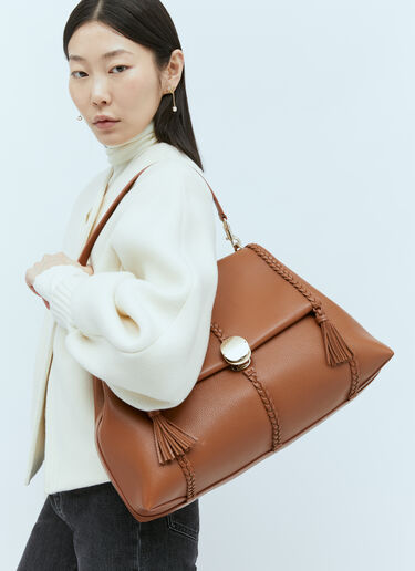 Chloé ペネロープ ラージショルダーバッグ ブラウン chl0255042