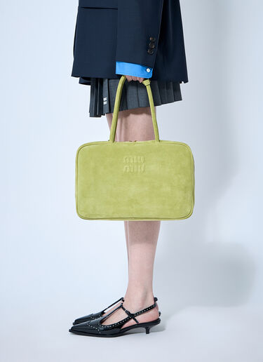 Miu Miu Beau Suede Shoulder Bag Green miu0260047