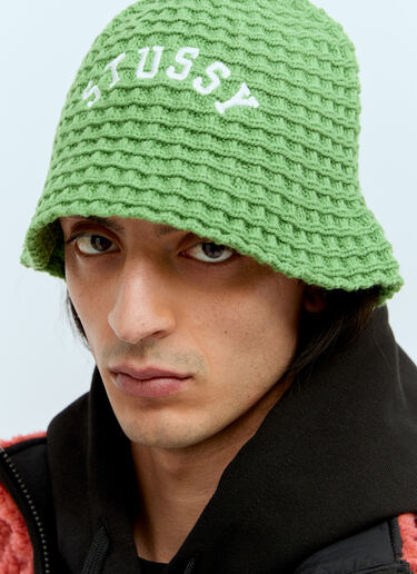 Stüssy Waffle Knit Bucket Hat Green sts0156024