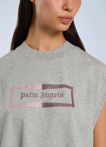 Palm Angels Stud Box Logo Tank Top Grey pma0266219