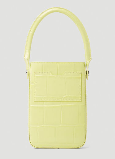 BY FAR Note Apple Croc Embossed Handbag Yellow byf0252016