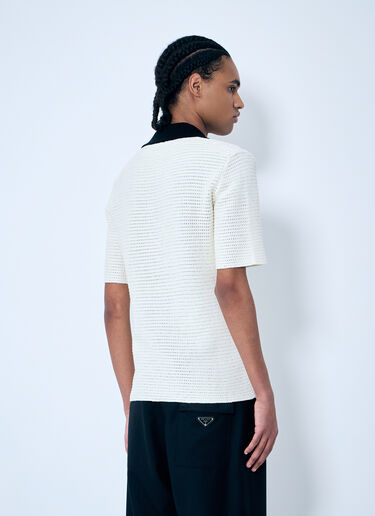 Jil Sander 镂空针织 Polo 衫  黑色 jil0159003