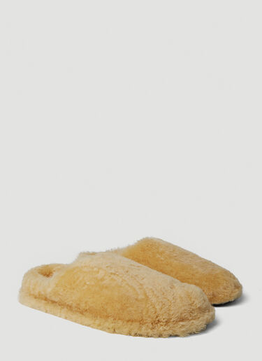 Jil Sander Shearling Slippers Cream jil0251057