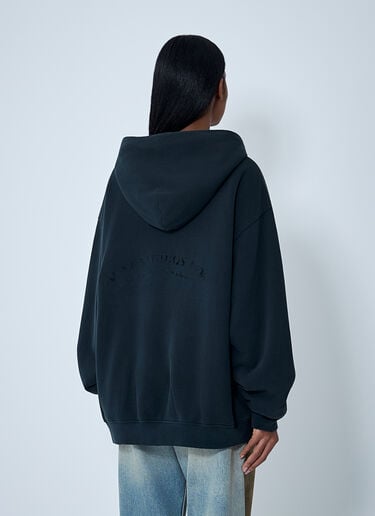 Acne Studios Zip-Up Hooded Sweatshirt Black acn0262028