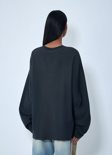 Acne Studios Long Sleeve Cotton Jersey T-Shirt Black acn0363017