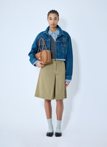 Miu Miu Garment-Dyed Skirt Green miu0360003