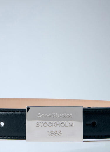 Acne Studios Engraved Logo Leather Belt Black acn0164022