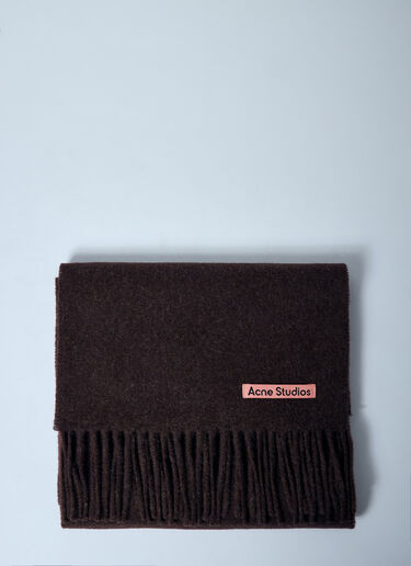 Acne Studios Fringe Wool Scarf Brown acn0259022