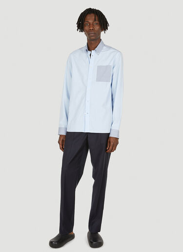 ANOTHER ASPECT Tailored Contrast Panel Pants Blue ana0149001