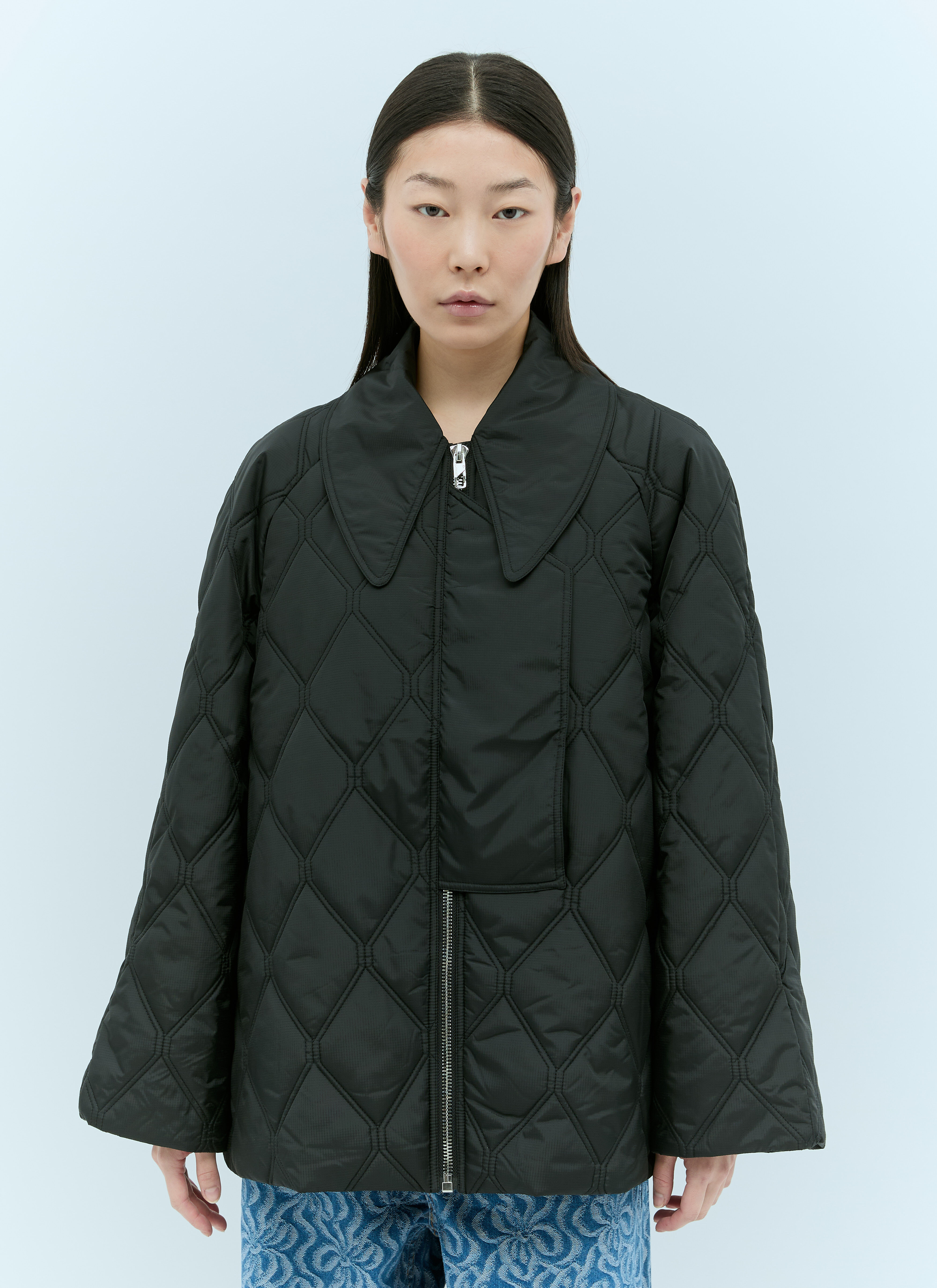 Acne Studios 防撕裂尼龙绗缝夹克  黑色 acn0355002