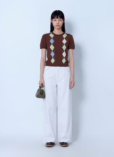 LN-CC® - GANNI: White Denim Lari Jeans - White GANNI White Denim Lari Jeans White gan0265014