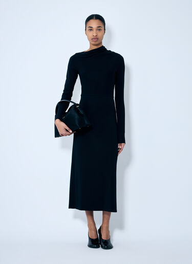 TOTEME Draped Jersey Dress Black tot0259038