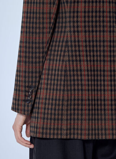 LN-CC® - Max Mara: Checked Blazer - Brown Max Mara Checked Blazer Brown max0266015