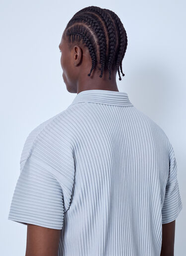 LN-CC® - Homme Plissé Issey Miyake: Basics Polo Shirt - Grey Homme Plissé Issey Miyake Basics Polo Shirt Grey hmp0166013