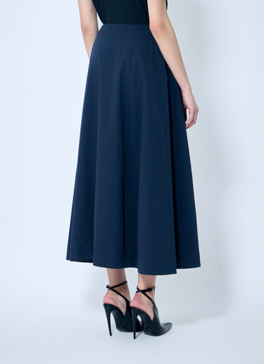 Balenciaga Cotton Midi Skirt Blue bal0259005