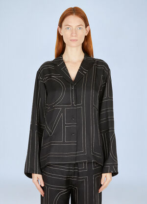 TOTEME Monogram Shirt Black tot0251010