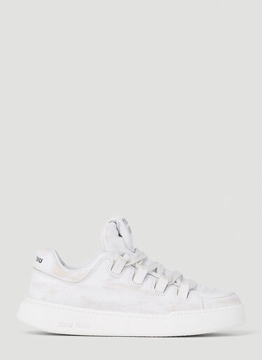 Bleached Sneakers Miu Miu Bleached Sneakers White miu0252026