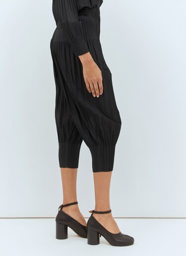 Pleats Please Issey Miyake 毛绒锥形裤 黑色 plp0258011