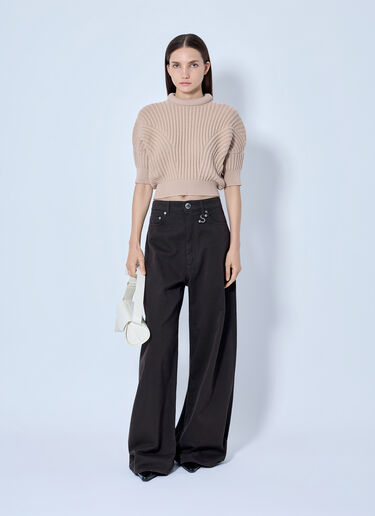 Sportmax Ribbed Knit Sweater Beige spx0265021