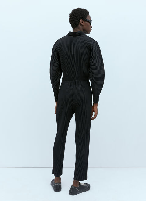 Homme Plissé Issey Miyake Pleated Knit Pants Black hmp0153001