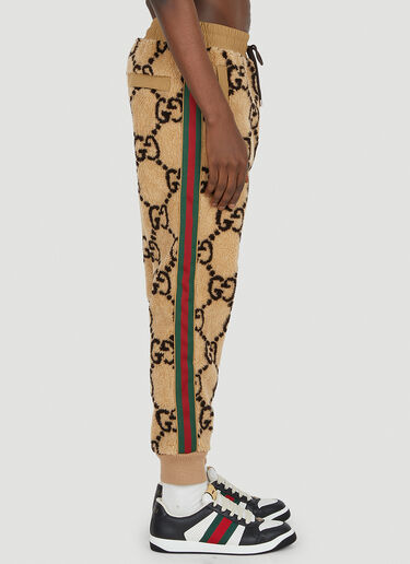 Gucci GG Jacquard Faux Fur Track Pants Beige guc0151053