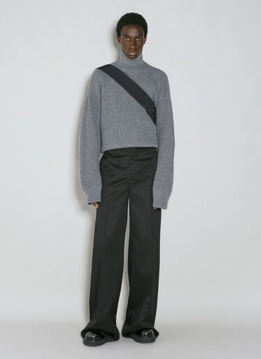 Geinhart High Neck Overzised Sweater Ann Demeulemeester Geinhart High Neck Overzised Sweater Grey ann0154011