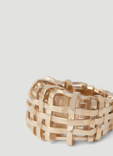 Burberry Check Cage Ring Gold bur0253082