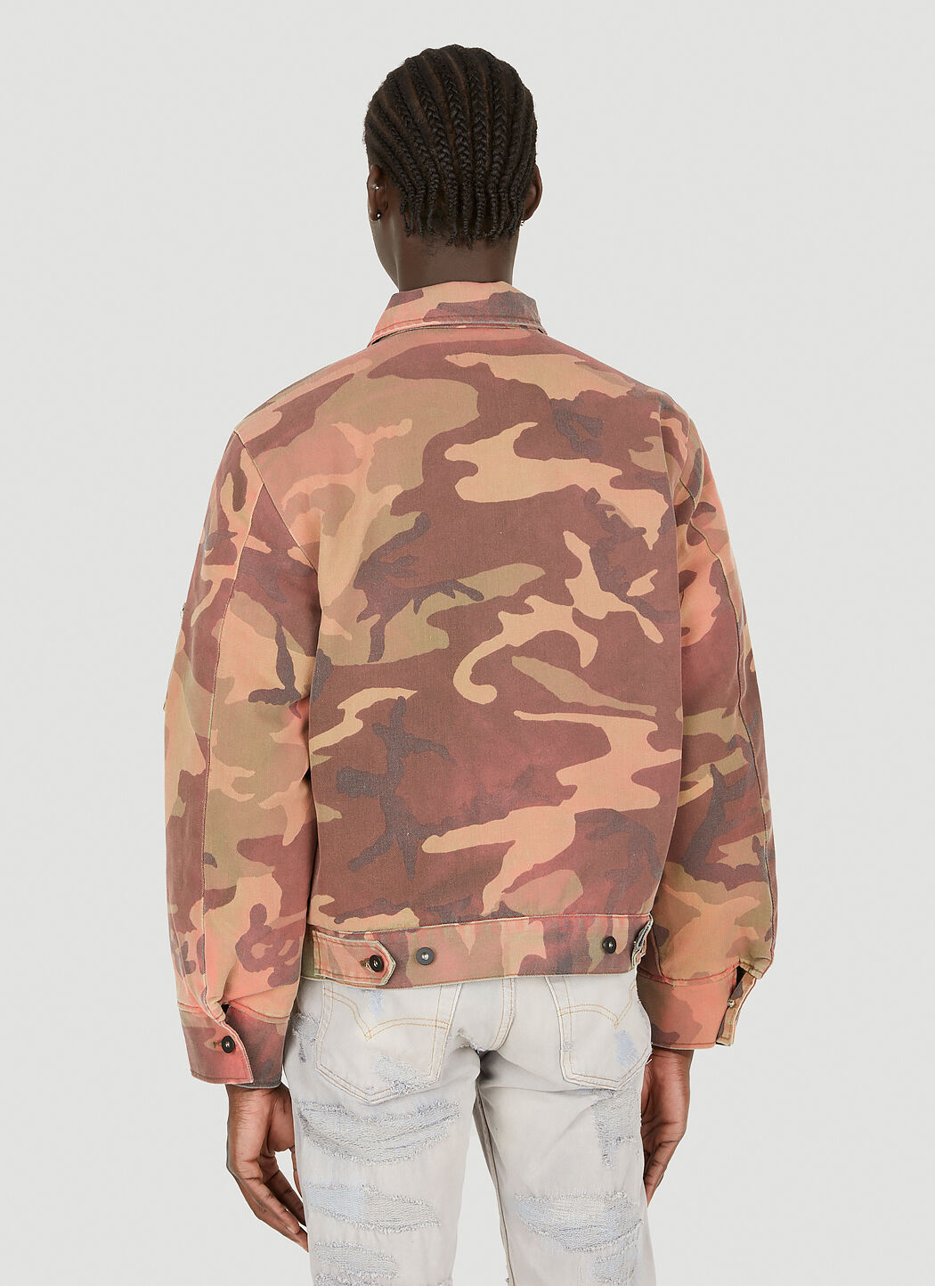 Pink camo jean jacket discount