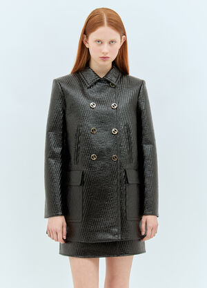 Burberry High-Shine Interlocking G Coat Beige bur0259029
