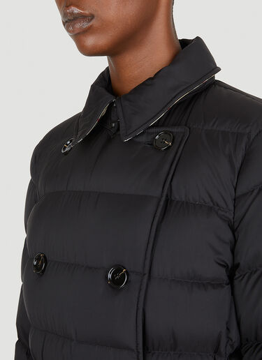 Burberry Double Breasted Quilted Coat Black bur0251034