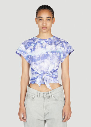 Isabel Marant Étoile Zodya Cropped T-Shirt Purple ibe0251010