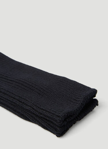 Yohji Yamamoto Logo Patch Military Socks Black yoy0148019