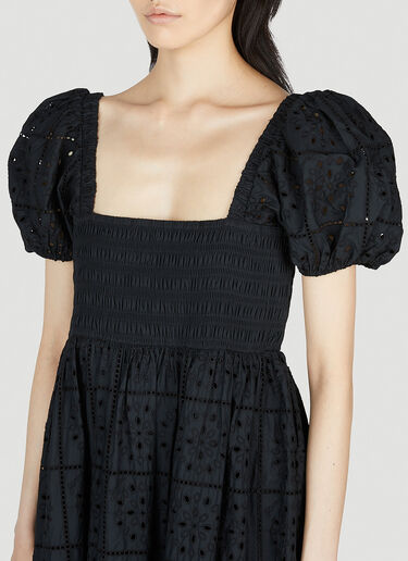 GANNI Broderie Anglaise Maxi Dress Black gan0253012