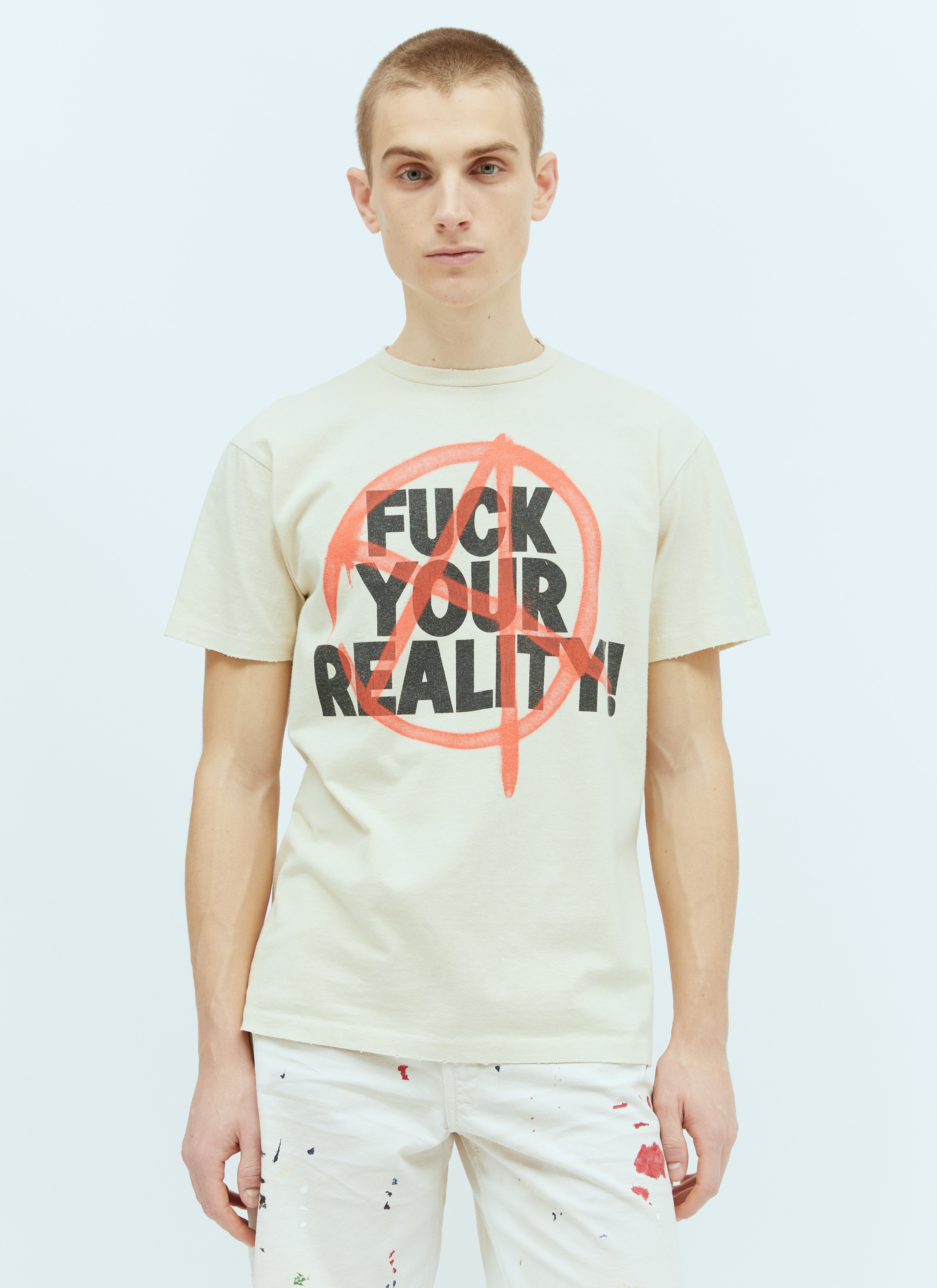 Gallery Dept. Fuck Your Reality T-Shirt Beige gdp0153020