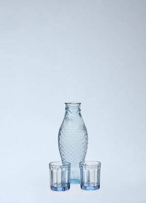 Serax Fish Carafe And Glasses Set Blue wps0692480