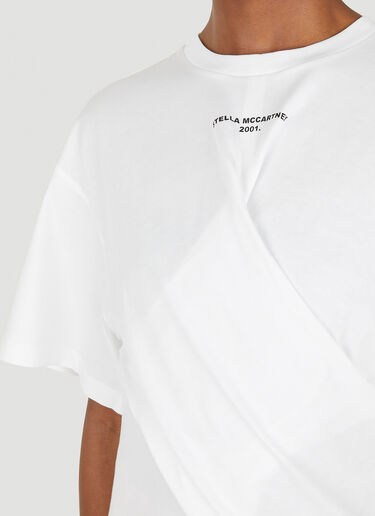 Stella McCartney ツイスト ロゴプリントTシャツ ホワイト stm0249009