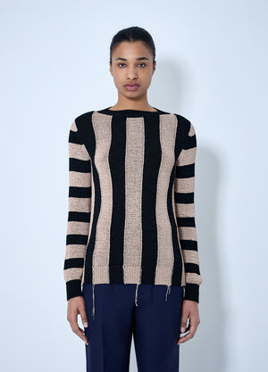 Dries Van Noten Striped Knit Sweater Black dvn0264017
