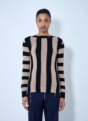 Dries Van Noten Striped Knit Sweater Black dvn0264017