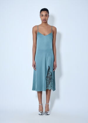 Acne Studios Lace-Trimmed Slip Dress Light Green acn0264026