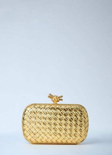 Bottega Veneta Knot Clutch Gold bov0263044