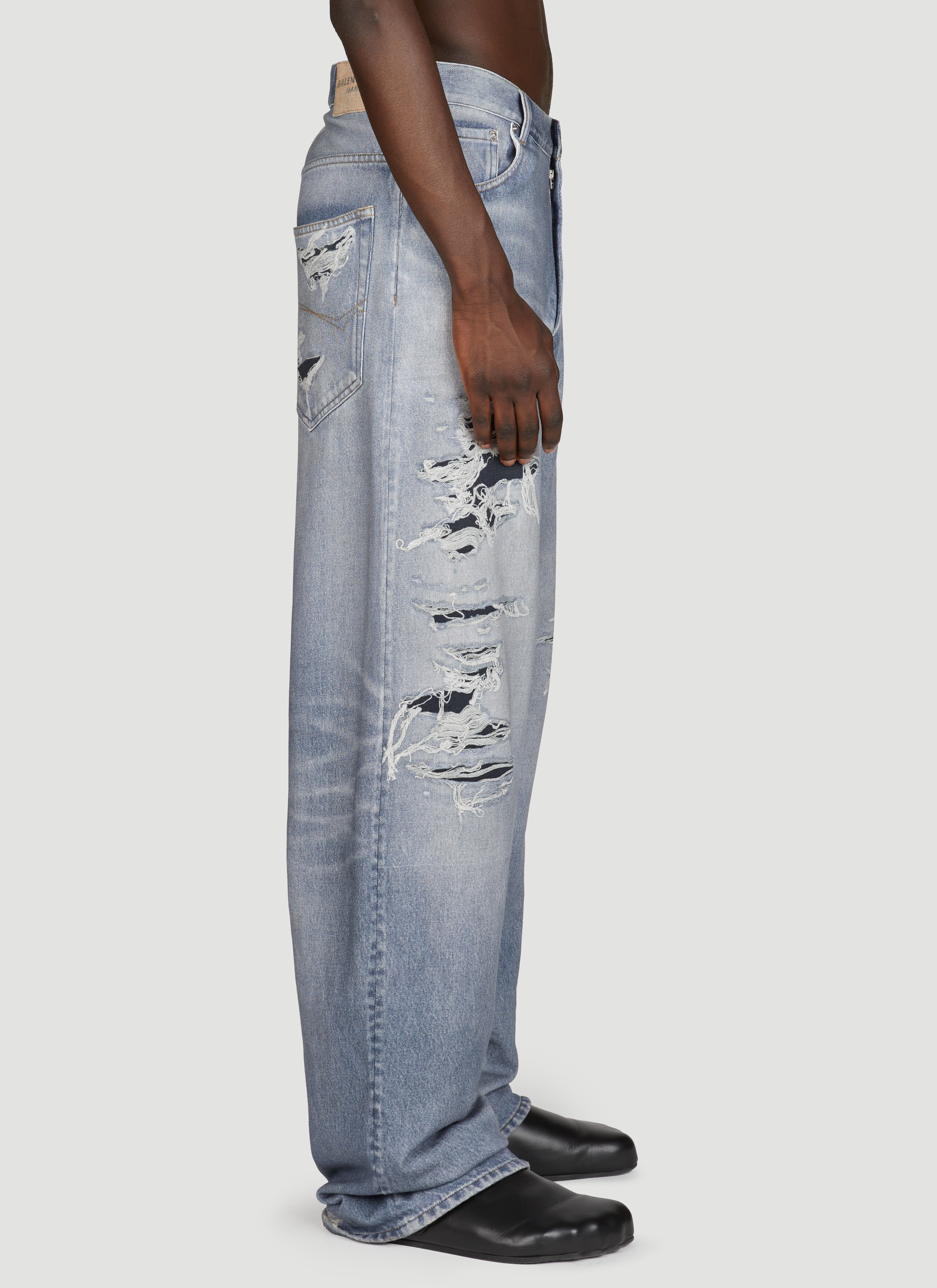Balenciaga Men's' Trompe L'Oeil Jeans in Blue | LN-CC®