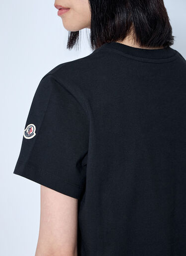 LN-CC® - Moncler: Logo Embroidered T-Shirt - Black Moncler Logo Embroidered T-Shirt Black mon0265109