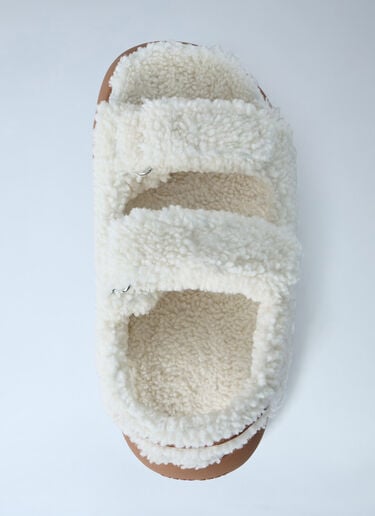 MB Shearling Sandals Moon Boot MB Shearling Sandals White mnb0363005