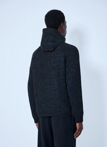 LN-CC® - Stone Island: Textured Knit Jacket - Black Stone Island Textured Knit Jacket Black sto0165074