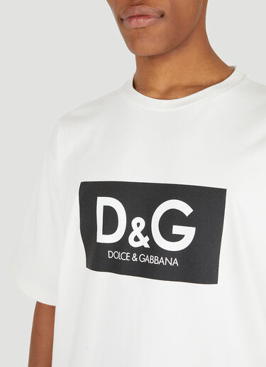 Dolce & Gabbana Logo Print T-Shirt White dol0147027