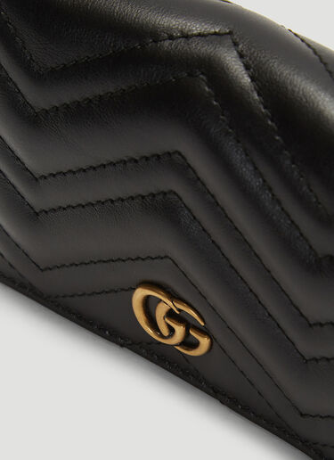 Gucci [GGマーモント] カードケース ウォレット ブラック guc0237026