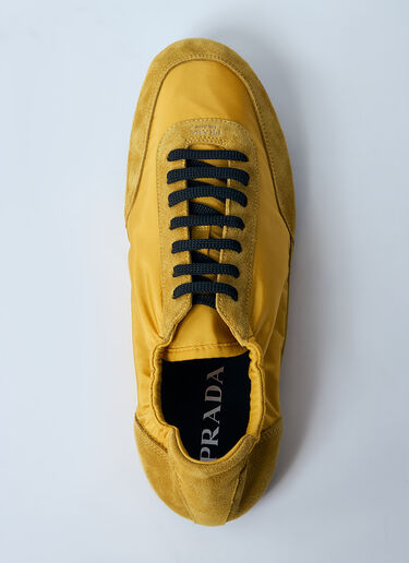 Prada Collapse Re-Nylon And Suede Sneakers Brown pra0160019