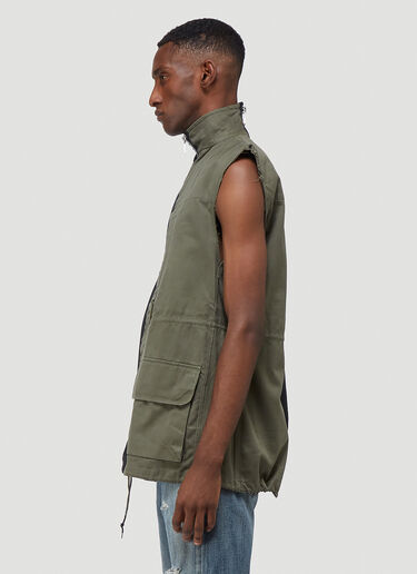 (Di)vision Split Military Vest Green div0342007
